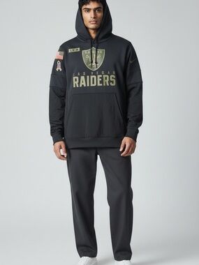 Nike Black Las Vegas Raiders Salute to Service Pullover Hoodie